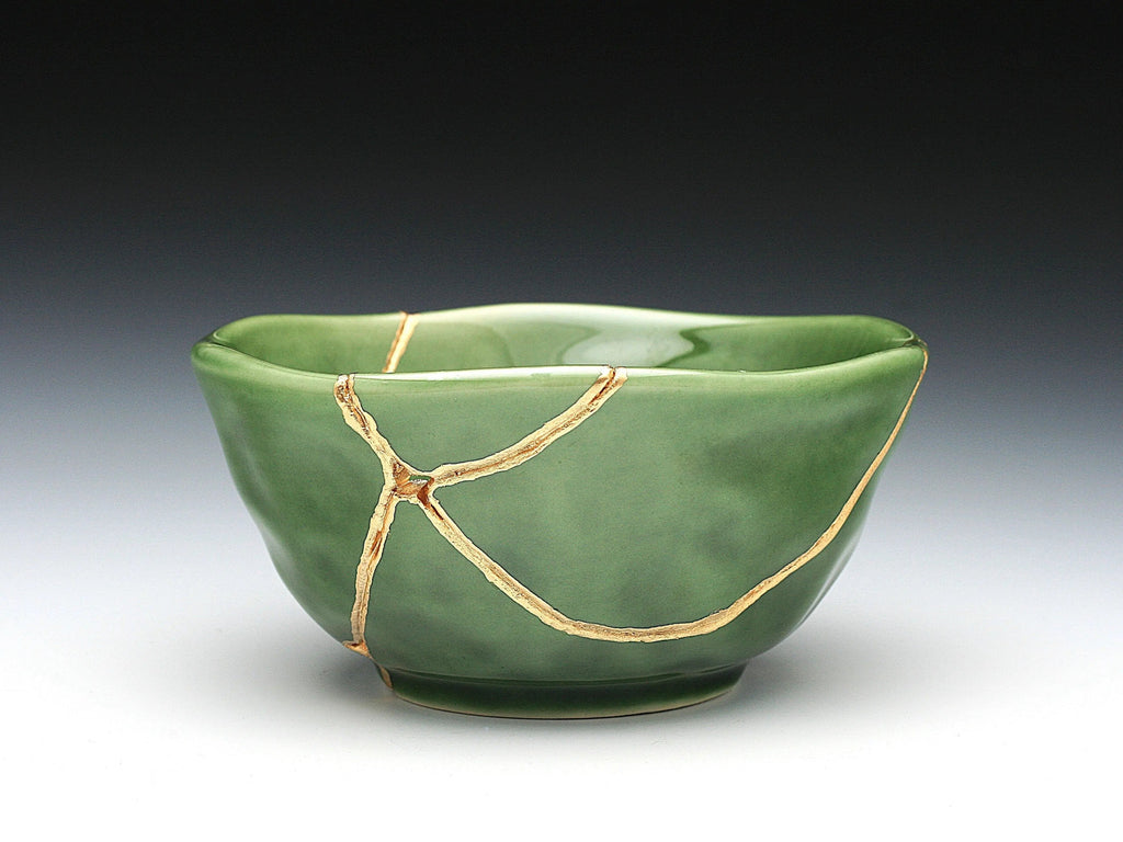 Medium Green Kintsugi Bowl