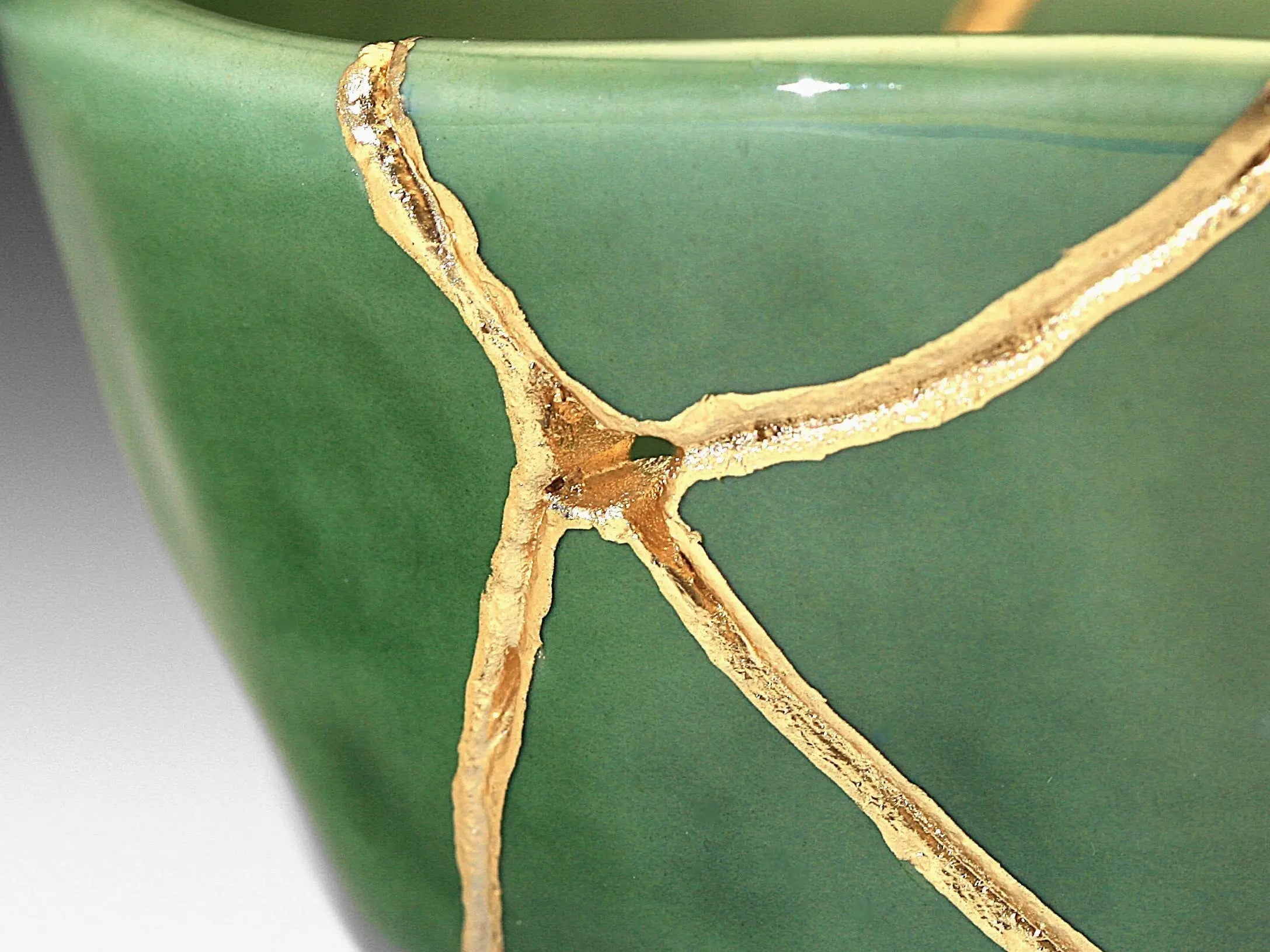 Medium Green Kintsugi Bowl
