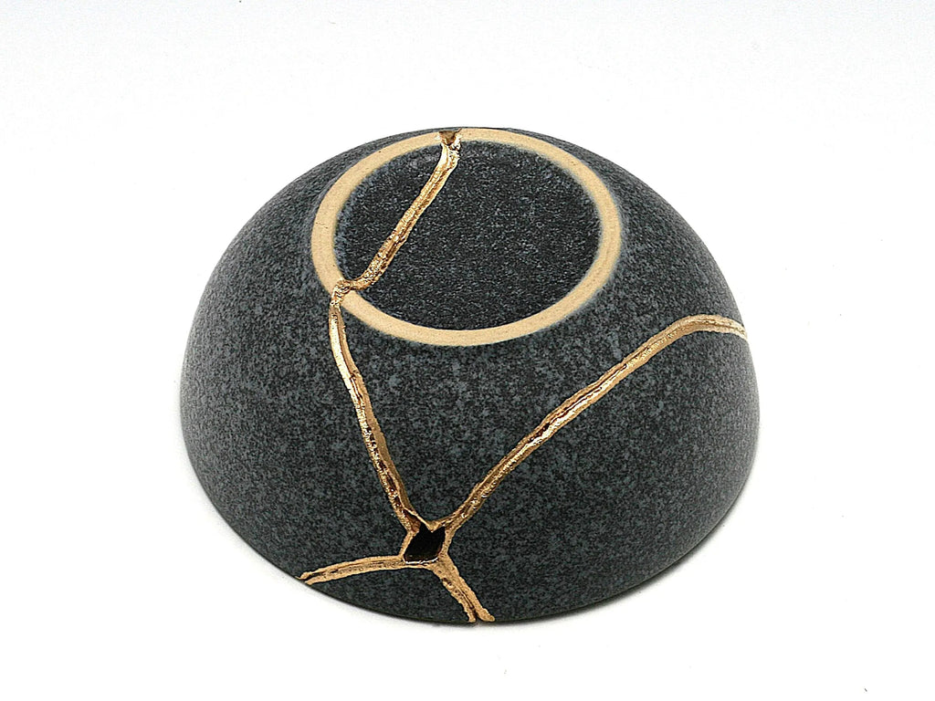 Small Olive Green Kintsugi Bowl