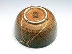 Large Brown and Blue Kintsugi Bowl