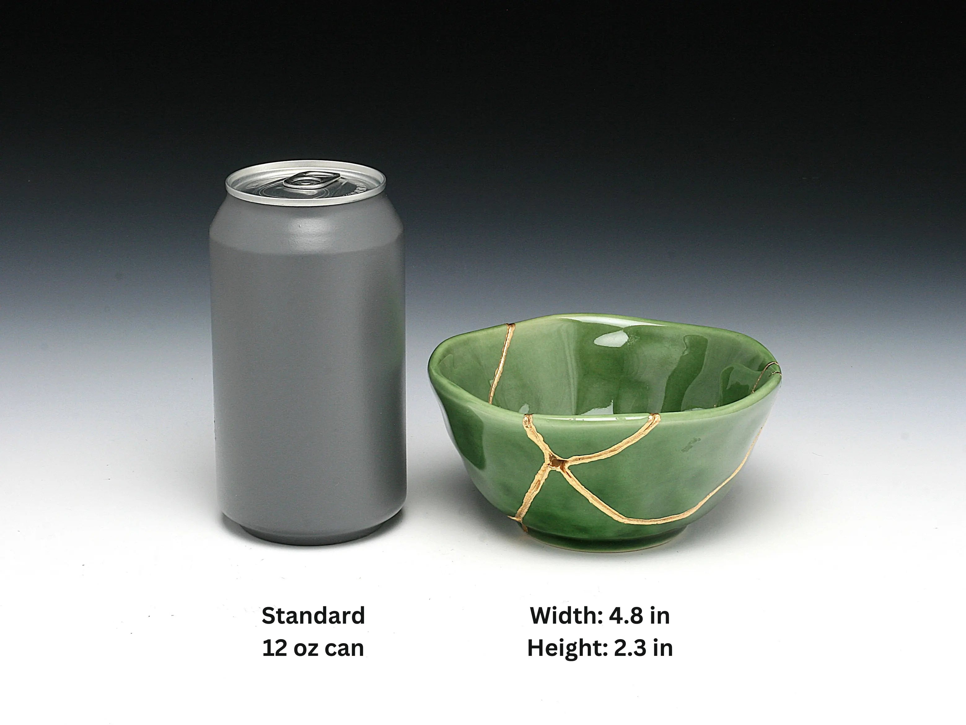 Medium Green Kintsugi Bowl