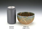 Large Brown and Blue Kintsugi Bowl