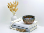 Large Brown and Blue Kintsugi Bowl