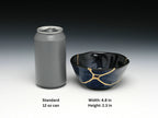 Medium Dark Blue Speckled Kintsugi Bowl