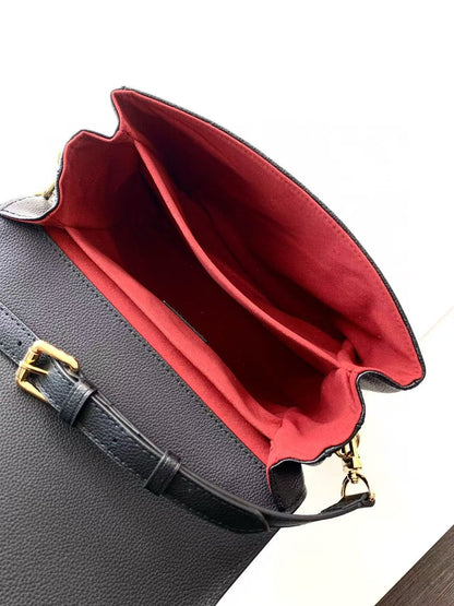 LV M45773 Pochette MÃ©tis Bag 25cm Black Beige Monogram Embossed Cowhide