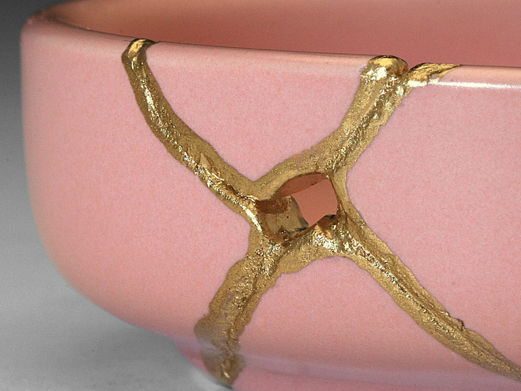 Small Pink Kintsugi Dish