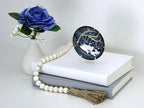 Small Blue and White Kintsugi Plate with Radish Image
