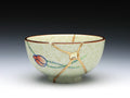 Medium Kintsugi Bowl with Rose Image