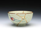 Medium Kintsugi Bowl with Rose Image