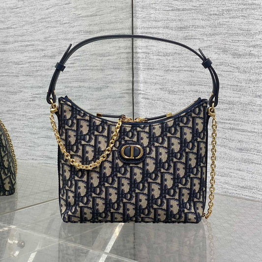 CD Shoulder Bag 19cm Monogram Oblique Fabric GHW