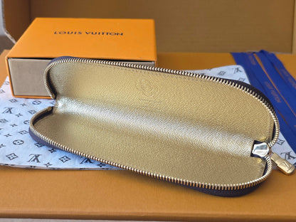 Lv Christmas Series Pencil Case Brown Colorfull Monogram Canvas 274924