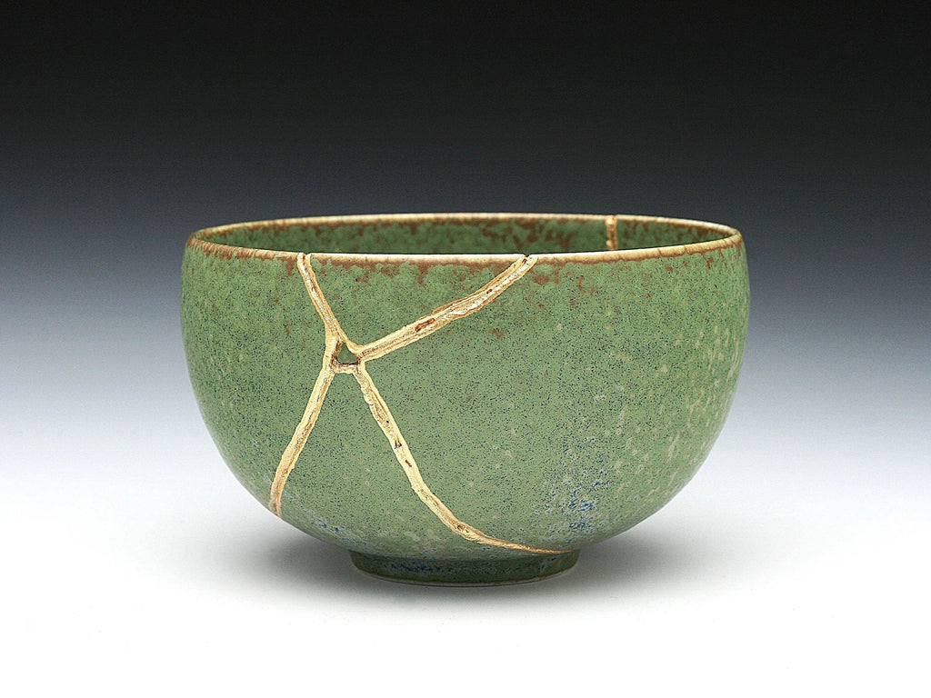 Medium Green Kintsugi Bowl