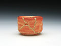 Small Orange Kintsugi Saki Cup