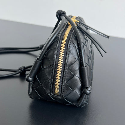 CONCERT POUCH 18 IN BLACK LAMBSKIN