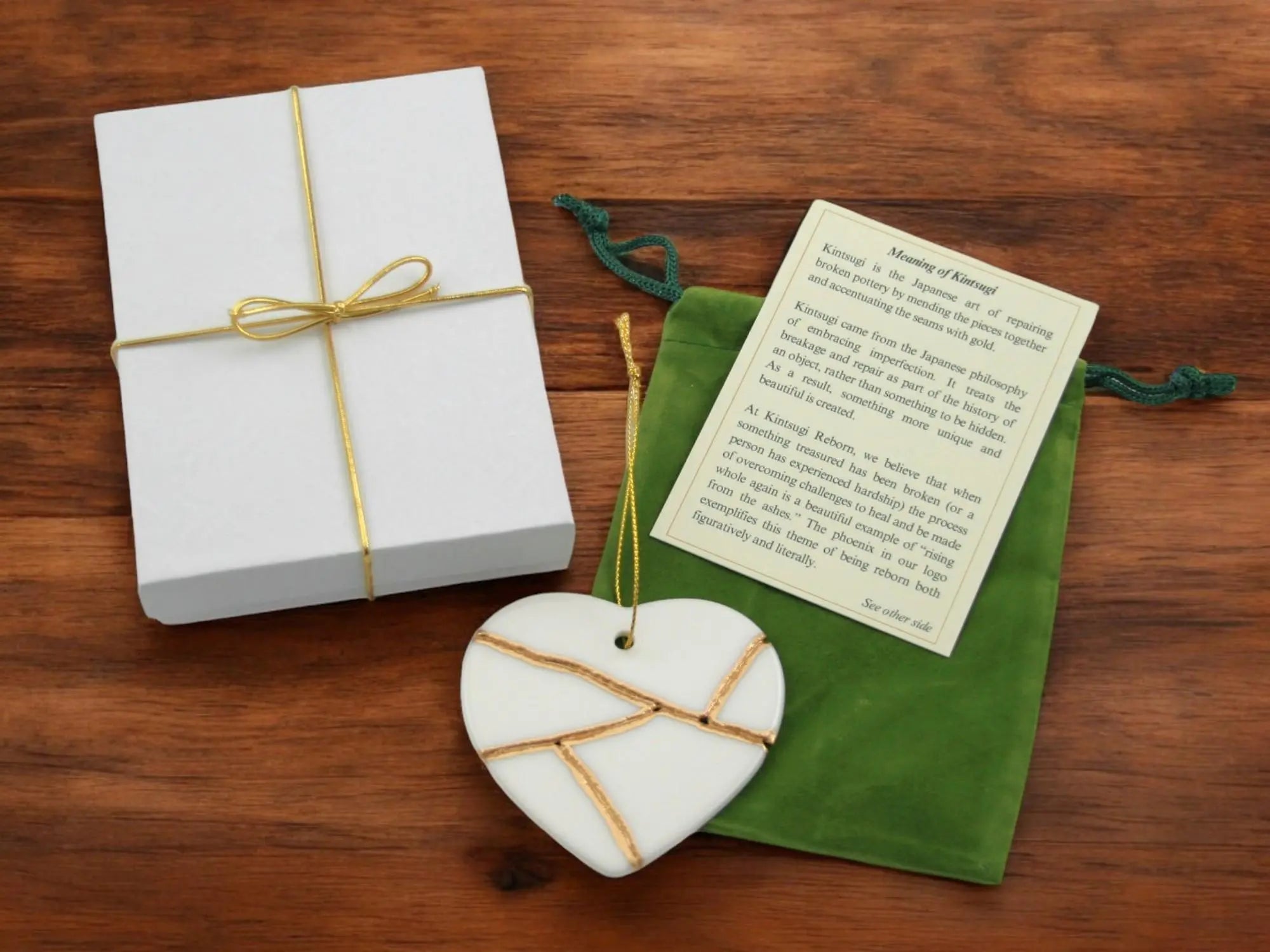 Heart Shaped Kintsugi Ornament