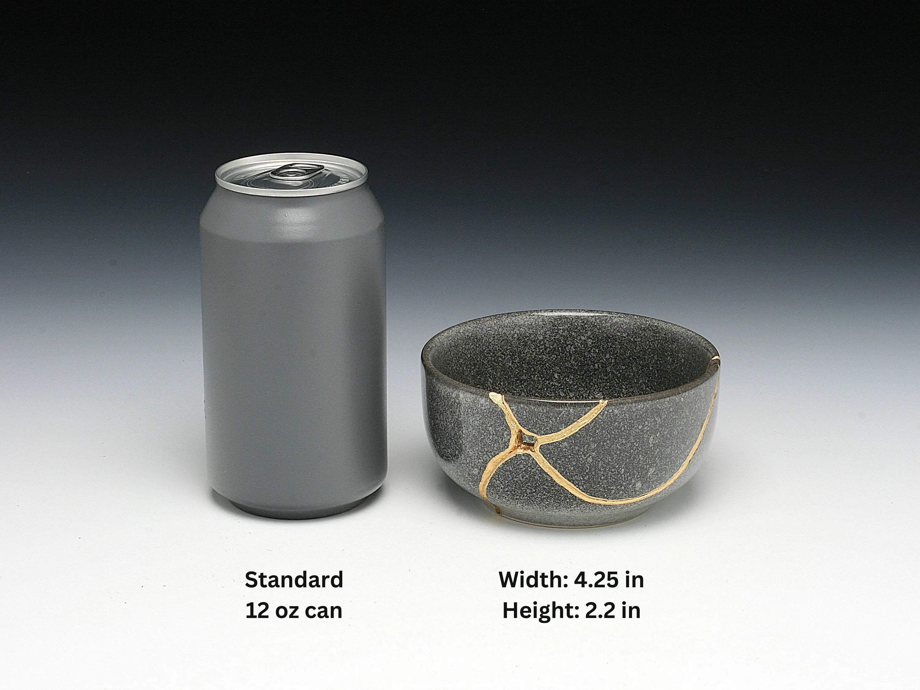 Medium Grey Kintsugi Bowl