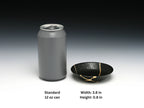 Small Black Kintsugi Plate with Texture