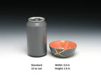 Small Salmon and Gray Kintsugi Bowl