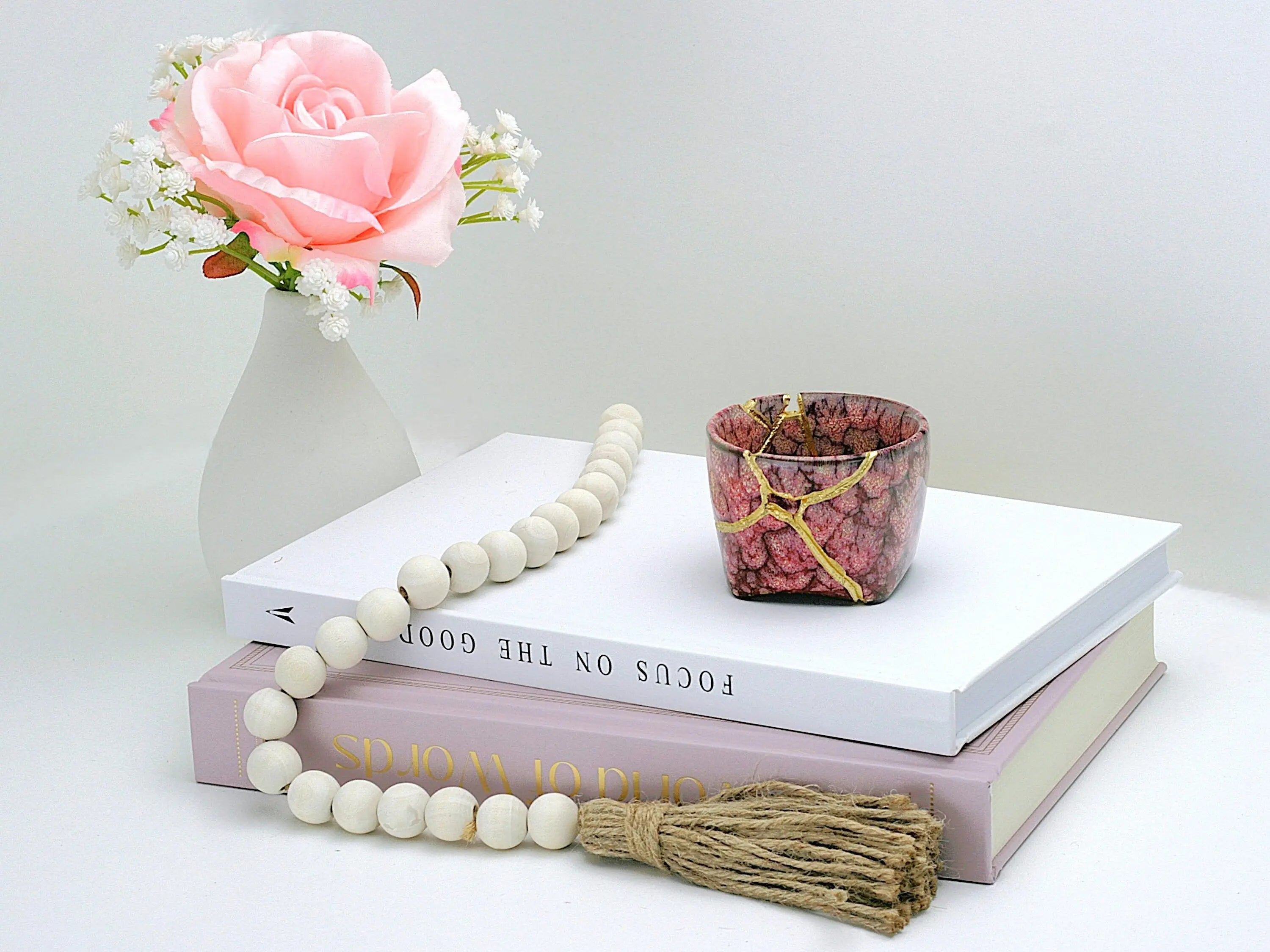 Small Pink Kintsugi Saki Cup