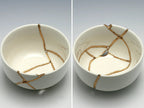 Medium White Kintsugi Bowl