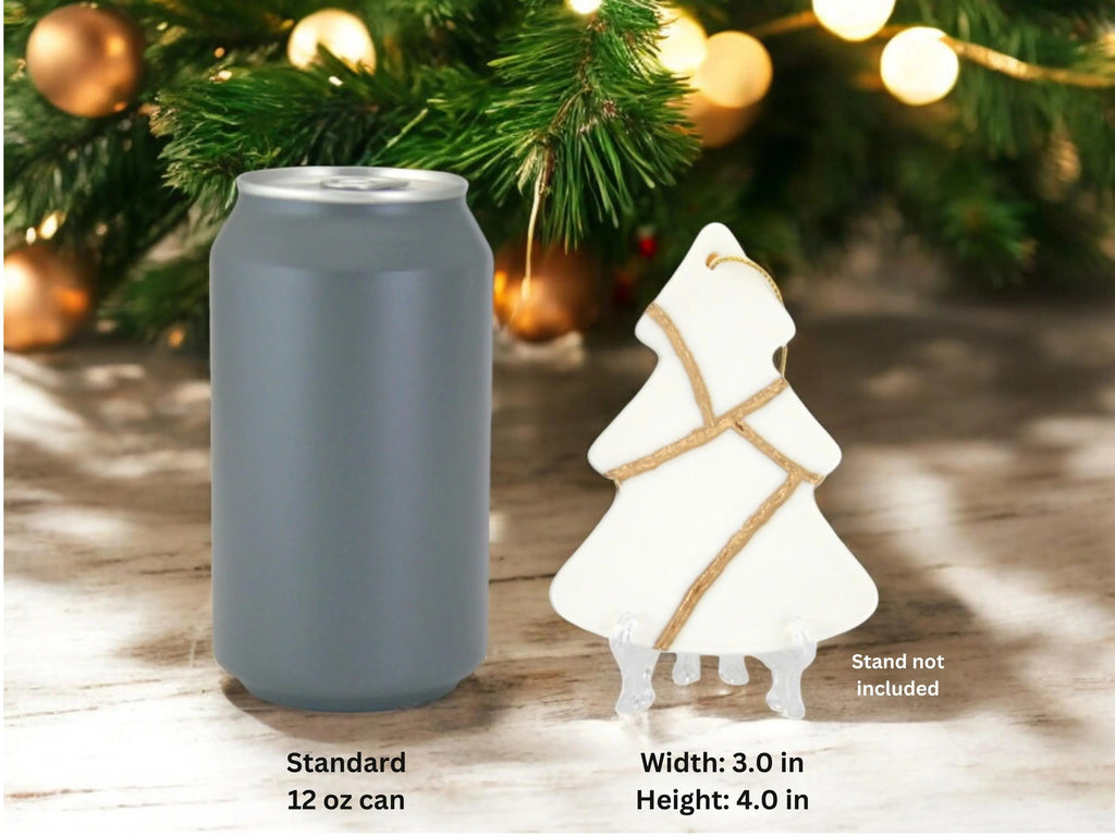 Christmas Tree shaped Kintsugi Ornament