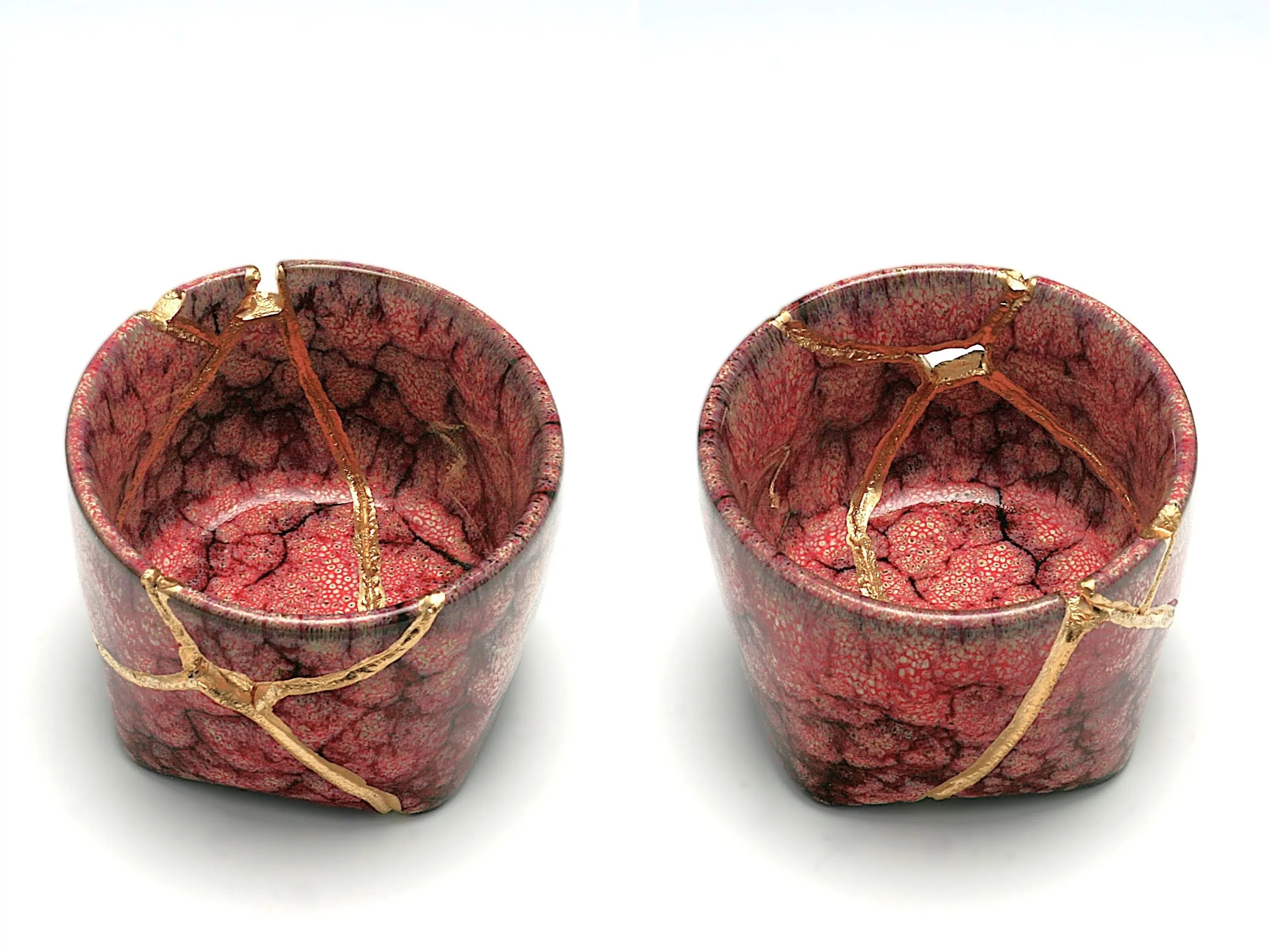 Small Pink Kintsugi Saki Cup