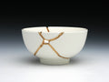 Medium White Kintsugi Bowl