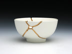Medium White Kintsugi Bowl