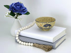 Medium Beige Kintsugi Bowl with Fish Image