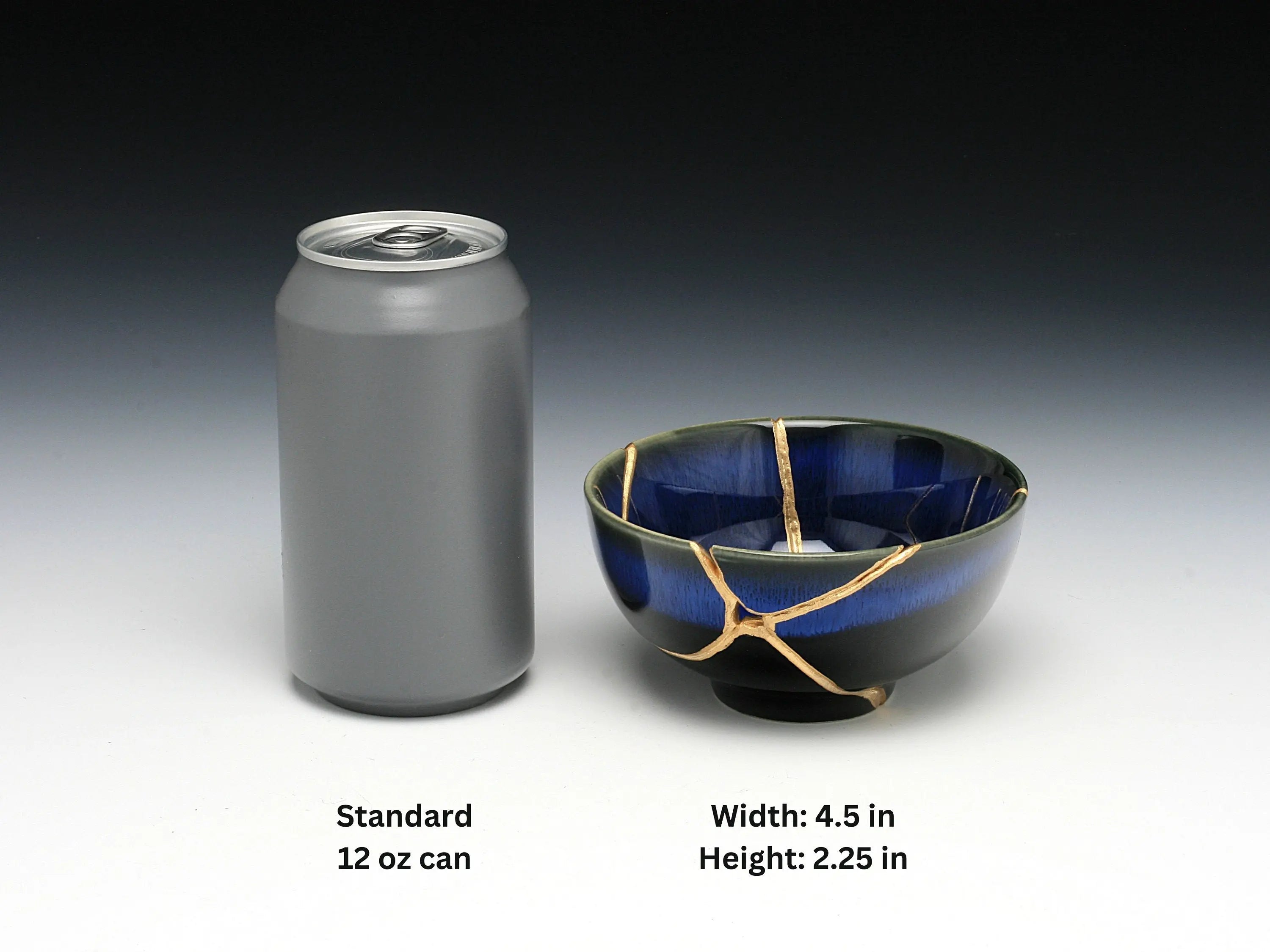 Medium Blue Kintsugi Bowl