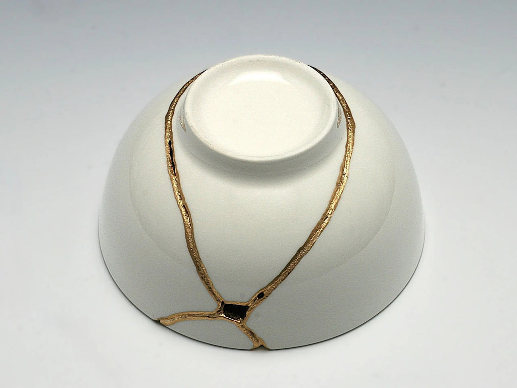 Medium White Kintsugi Bowl