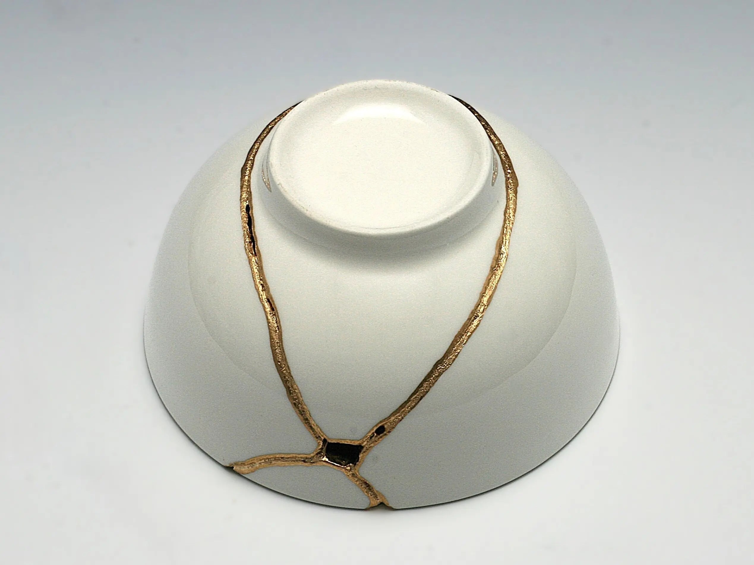 Medium White Kintsugi Bowl