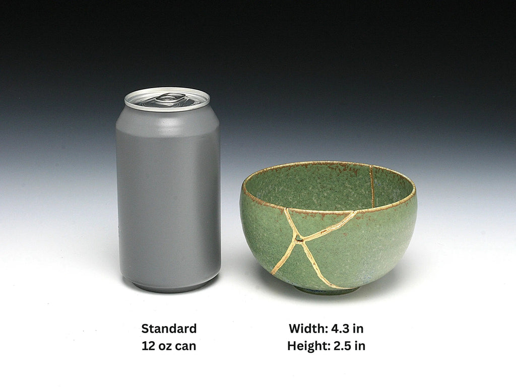 Medium Green Kintsugi Bowl