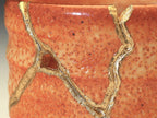 Small Orange Kintsugi Saki Cup