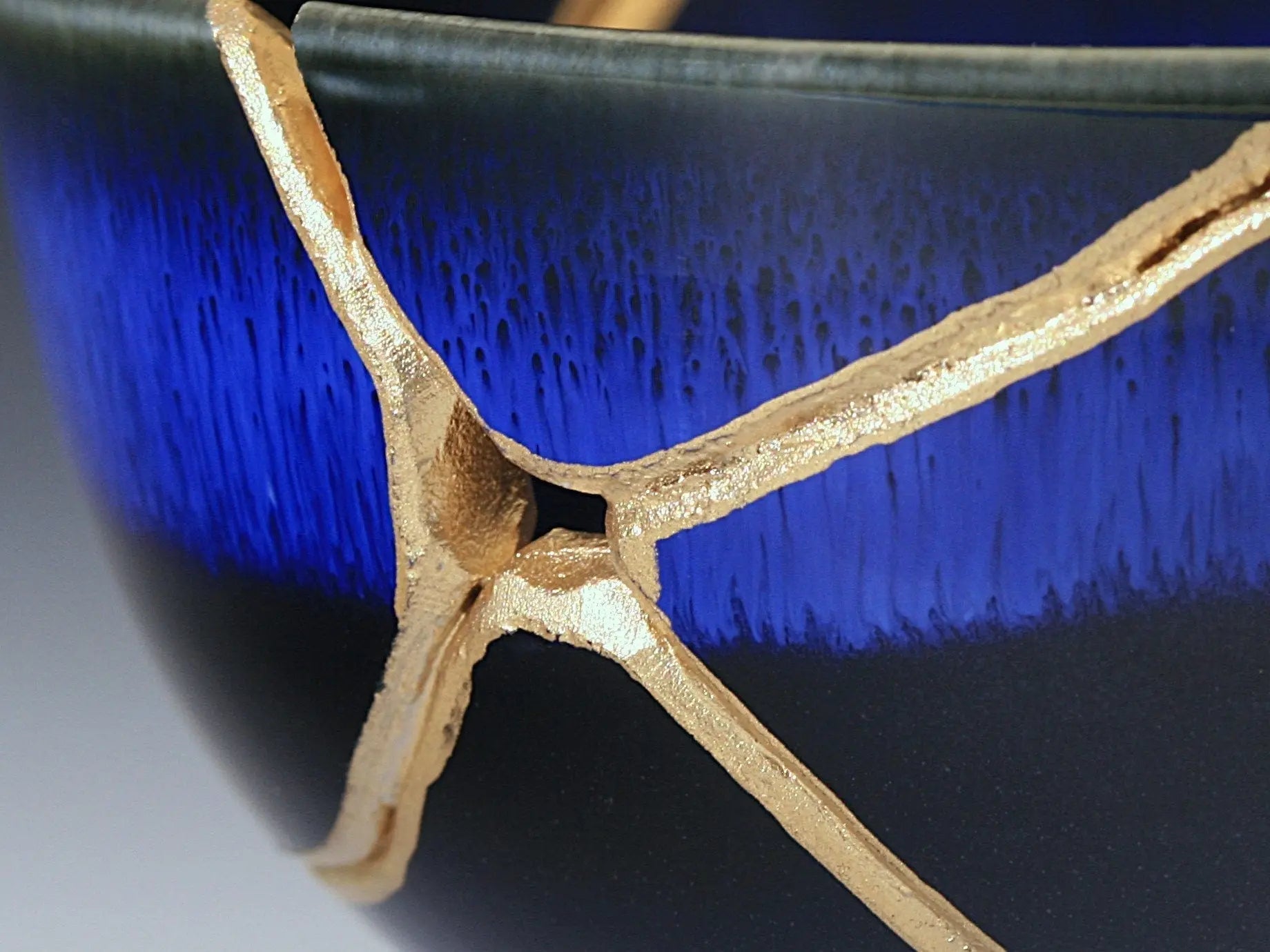 Medium Blue Kintsugi Bowl