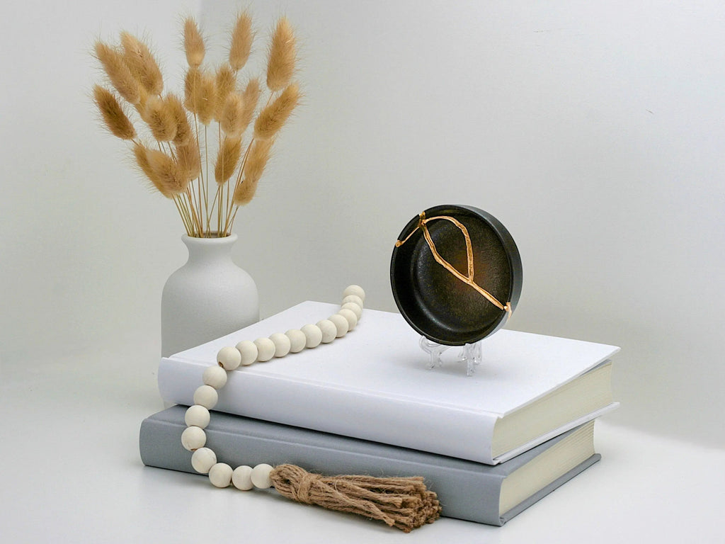 Small Brown Kintsugi Dish