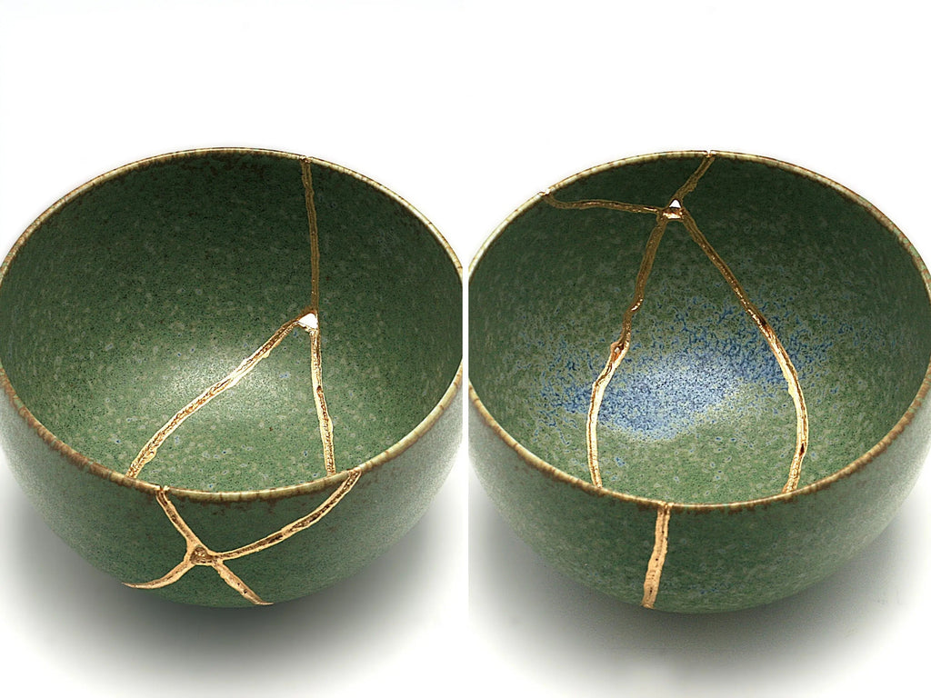 Medium Green Kintsugi Bowl