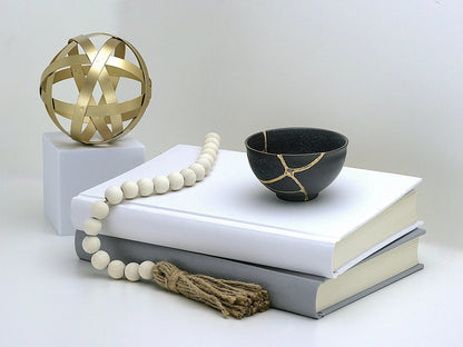 Small Black Kintsugi Teacup