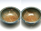 Medium Brown and Blue Kintsugi Bowl