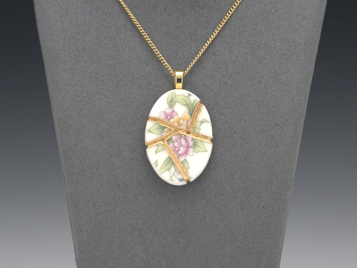 Delicate Floral Kintsugi Necklace