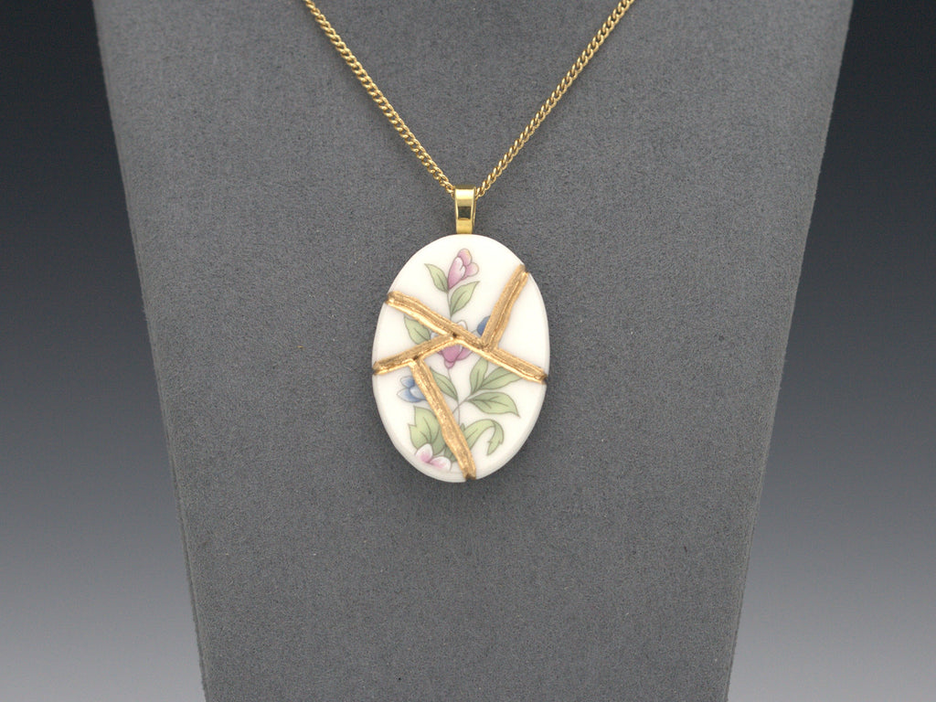 Graceful Flowers Kintsugi Necklace