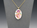 Pink & Purple Rose Kintsugi Necklace