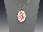 Blooming Pink Rose Kintsugi Necklace