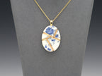 Soft Blue Floral Kintsugi Necklace