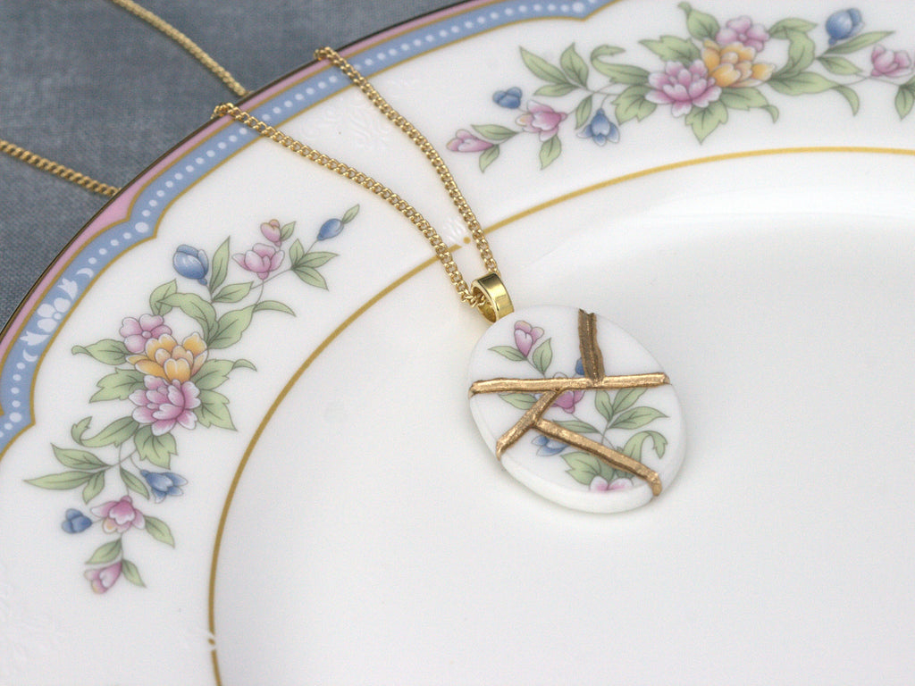Graceful Flowers Kintsugi Necklace