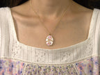 Soft Pink Rose Kintsugi Necklace