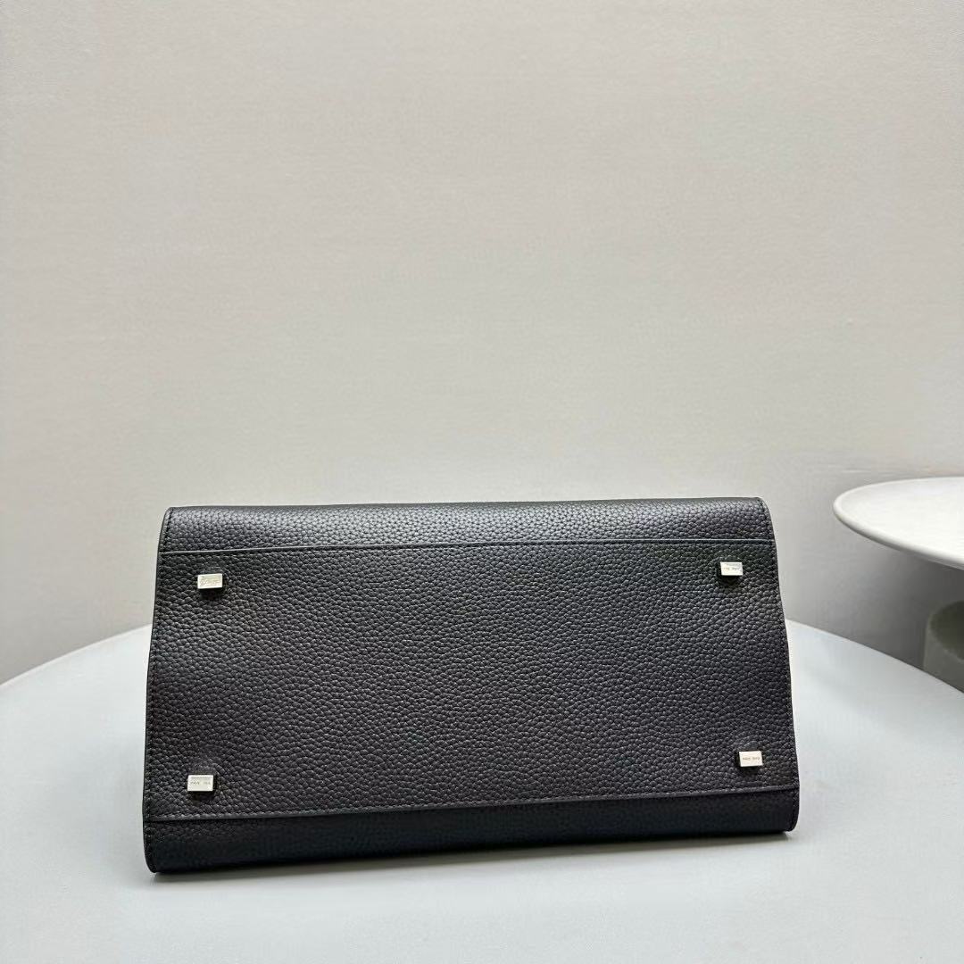 The Row Margaux 12 Black Leather