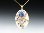Timeless Blue Kintsugi Necklace