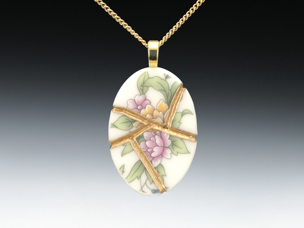 Delicate Floral Kintsugi Necklace
