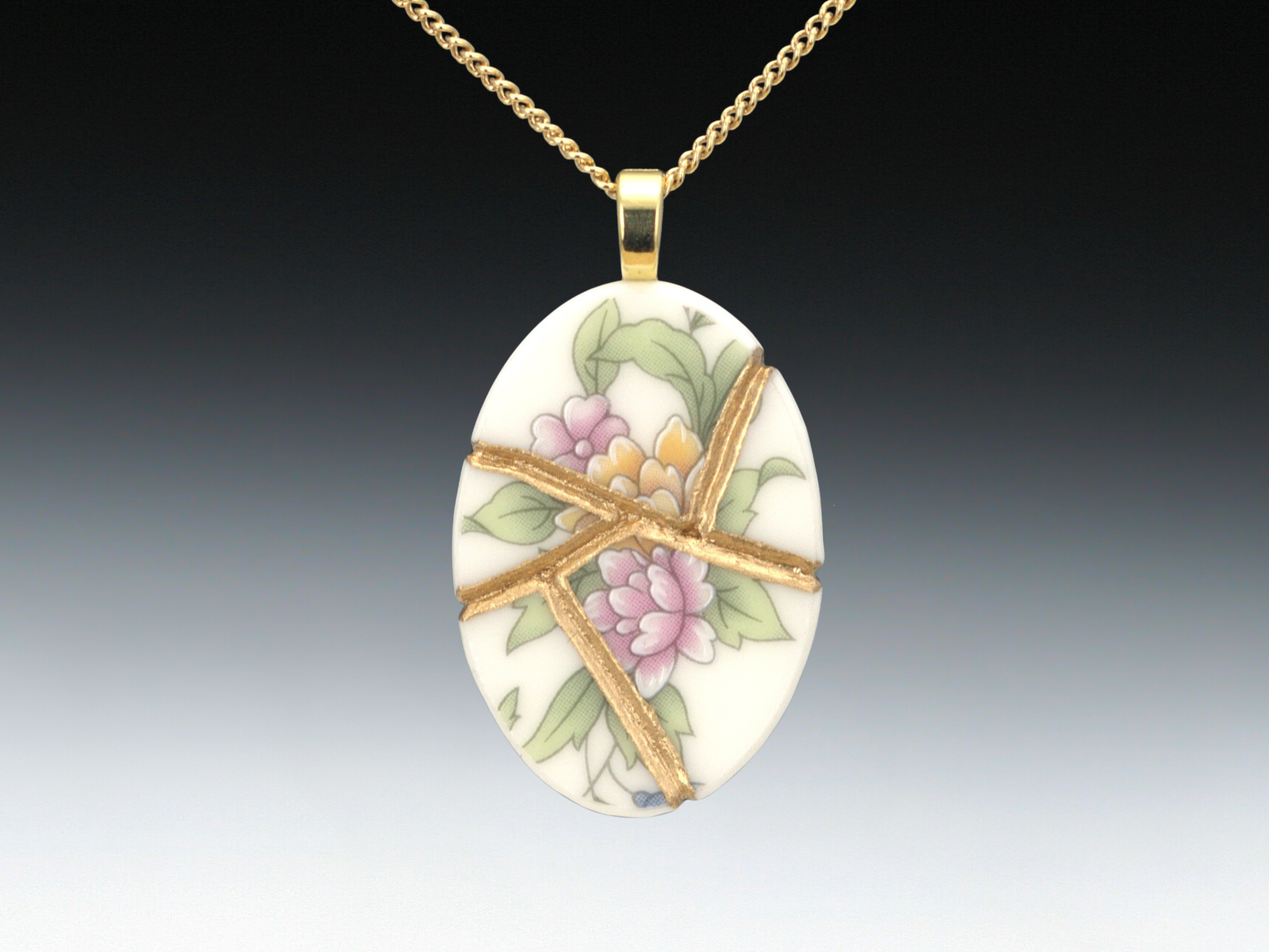 Delicate Floral Kintsugi Necklace